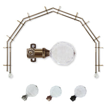 Load image into Gallery viewer, Faceted 13/16" 6-Sided Double Bay Curtain Rod
