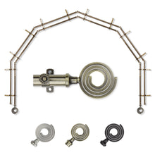 Load image into Gallery viewer, Coil 13/16" 6-Sided Double Bay Curtain Rod