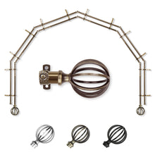 Load image into Gallery viewer, Cage 13/16" 6-Sided Double Bay Curtain Rod