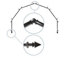Load image into Gallery viewer, Cone 13/16" 6-Sided Bay Curtain Rod