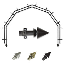Load image into Gallery viewer, Cone 13/16" 6-Sided Double Bay Curtain Rod