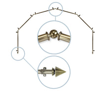 Load image into Gallery viewer, Cone 13/16" 6-Sided Bay Curtain Rod