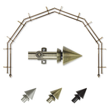 Load image into Gallery viewer, Cone 13/16" 6-Sided Double Bay Curtain Rod