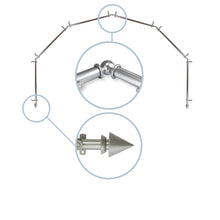Load image into Gallery viewer, Cone 13/16" 6-Sided Bay Curtain Rod