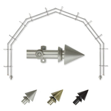Load image into Gallery viewer, Cone 13/16" 6-Sided Double Bay Curtain Rod