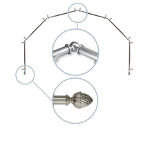 Load image into Gallery viewer, Acorn 13/16" 6-Sided Bay Curtain Rod