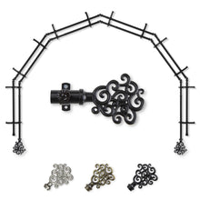 Load image into Gallery viewer, Tidal 13/16" 6-Sided Double Bay Curtain Rod