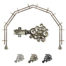 Load image into Gallery viewer, Tidal 13/16" 6-Sided Double Bay Curtain Rod