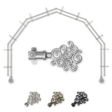 Load image into Gallery viewer, Tidal 13/16" 6-Sided Double Bay Curtain Rod