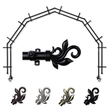 Load image into Gallery viewer, Delilah 13/16" 6-Sided Double Bay Curtain Rod