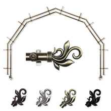 Load image into Gallery viewer, Delilah 13/16" 6-Sided Double Bay Curtain Rod