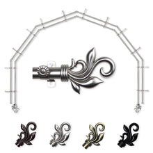 Load image into Gallery viewer, Delilah 13/16" 6-Sided Double Bay Curtain Rod
