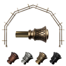 Load image into Gallery viewer, Lennart 13/16" 6-Sided Double Bay Curtain Rod