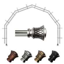 Load image into Gallery viewer, Lennart 13/16" 6-Sided Double Bay Curtain Rod