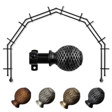 Load image into Gallery viewer, Ozana 13/16" 6-Sided Double Bay Curtain Rod