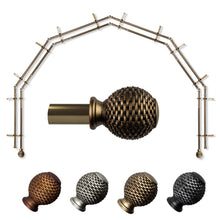 Load image into Gallery viewer, Ozana 13/16" 6-Sided Double Bay Curtain Rod