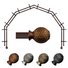 Load image into Gallery viewer, Ozana 13/16" 6-Sided Double Bay Curtain Rod