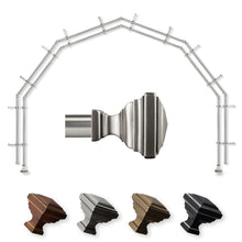 Load image into Gallery viewer, Eudora 13/16" 6-Sided Double Bay Curtain Rod