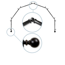 Load image into Gallery viewer, Jordana 13/16" 6-Sided Bay Curtain Rod