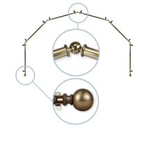 Load image into Gallery viewer, Jordana 13/16" 6-Sided Bay Curtain Rod