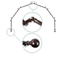 Load image into Gallery viewer, Jordana 13/16" 6-Sided Bay Curtain Rod