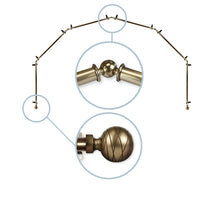 Load image into Gallery viewer, Arman 13/16" 6-Sided Bay Curtain Rod