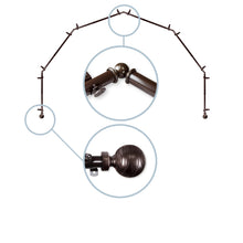 Load image into Gallery viewer, Arman 13/16" 6-Sided Bay Curtain Rod