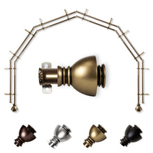 Load image into Gallery viewer, Alma 13/16" 6-Sided Double Bay Curtain Rod