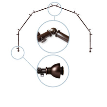 Load image into Gallery viewer, Alma 13/16" 6-Sided Bay Curtain Rod