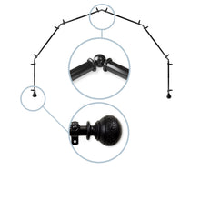 Load image into Gallery viewer, Naomi 13/16" 6-Sided Bay Curtain Rod