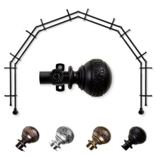 Load image into Gallery viewer, Naomi 13/16" 6-Sided Double Bay Curtain Rod