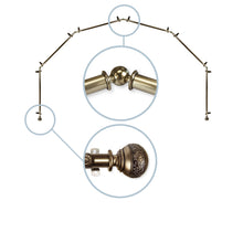 Load image into Gallery viewer, Naomi 13/16" 6-Sided Bay Curtain Rod