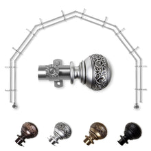 Load image into Gallery viewer, Naomi 13/16" 6-Sided Double Bay Curtain Rod