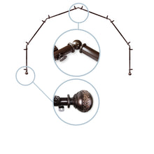 Load image into Gallery viewer, Naomi 13/16" 6-Sided Bay Curtain Rod