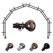 Load image into Gallery viewer, Naomi 13/16" 6-Sided Double Bay Curtain Rod