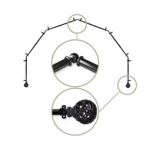 Load image into Gallery viewer, Leanette 13/16" 6-Sided Bay Curtain Rod