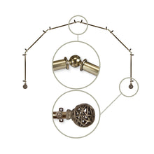 Load image into Gallery viewer, Leanette 13/16" 6-Sided Bay Curtain Rod