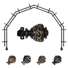 Load image into Gallery viewer, Eleanor 13/16" 6-Sided Double Bay Curtain Rod