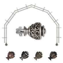 Load image into Gallery viewer, Eleanor 13/16" 6-Sided Double Bay Curtain Rod