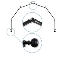 Load image into Gallery viewer, Poise 13/16" 6-Sided Bay Curtain Rod