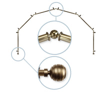Load image into Gallery viewer, Poise 13/16" 6-Sided Bay Curtain Rod