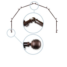 Load image into Gallery viewer, Poise 13/16" 6-Sided Bay Curtain Rod