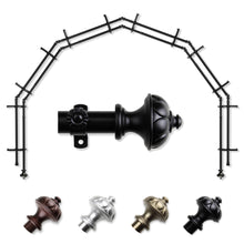 Load image into Gallery viewer, Sierra 13/16" 6-Sided Double Bay Curtain Rod