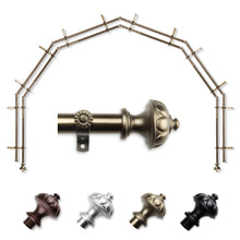 Load image into Gallery viewer, Sierra 13/16" 6-Sided Double Bay Curtain Rod