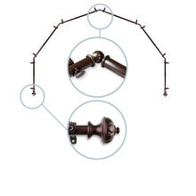 Load image into Gallery viewer, Sierra 13/16" 6-Sided Bay Curtain Rod