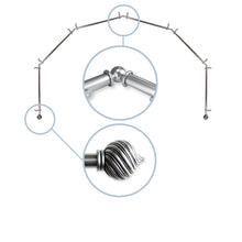 Load image into Gallery viewer, Bisque 13/16" 6-Sided Bay Curtain Rod
