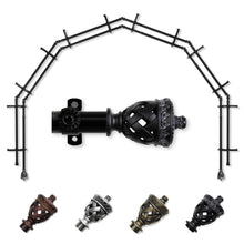 Load image into Gallery viewer, Arielle 13/16" 6-Sided Double Bay Curtain Rod