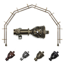 Load image into Gallery viewer, Arielle 13/16" 6-Sided Double Bay Curtain Rod