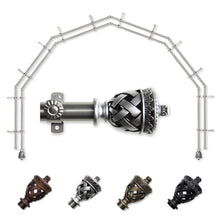 Load image into Gallery viewer, Arielle 13/16" 6-Sided Double Bay Curtain Rod