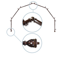 Load image into Gallery viewer, Arielle 13/16" 6-Sided Bay Curtain Rod